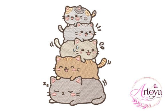 Cat Stack Embroidery Design Review for Craft Fairs