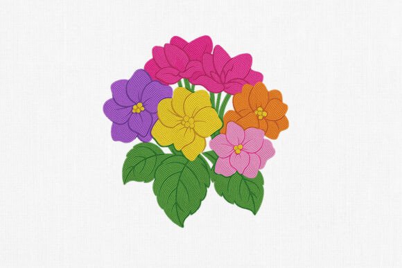 Colorful Floral Cluster Embroidery Art Review