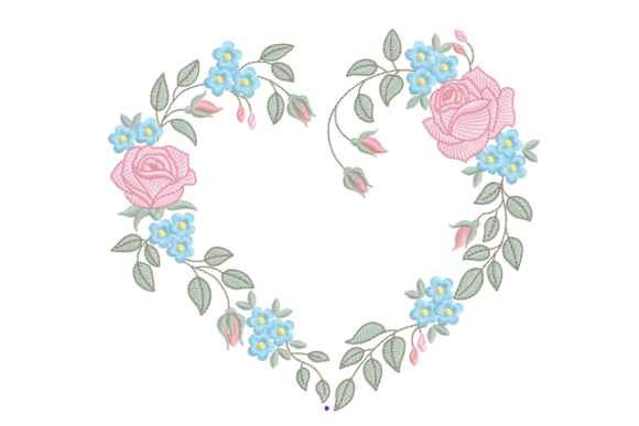 Floral Heart Embroidery Design with Rose Review