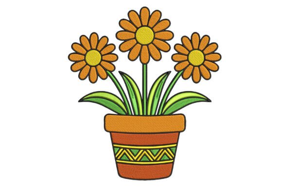 Flower Pot Embroidery Design Review