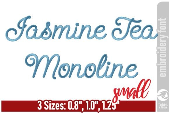 Jasmine Tea Monoline Embroidery Font - S Review