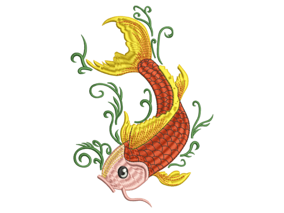 Red Koi Fish Embroidery: A Boutique Designer Review