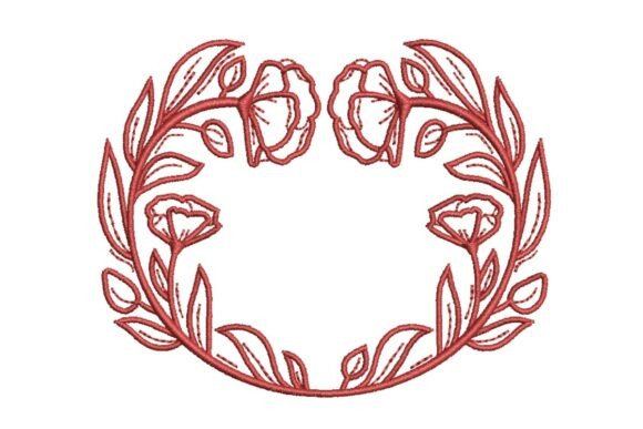 Red Poppy Wreath Embroidery Design Review