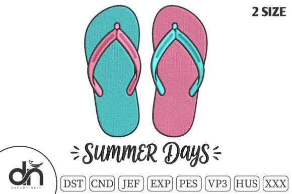 Summer Days Flip-Flops Embroidery Review